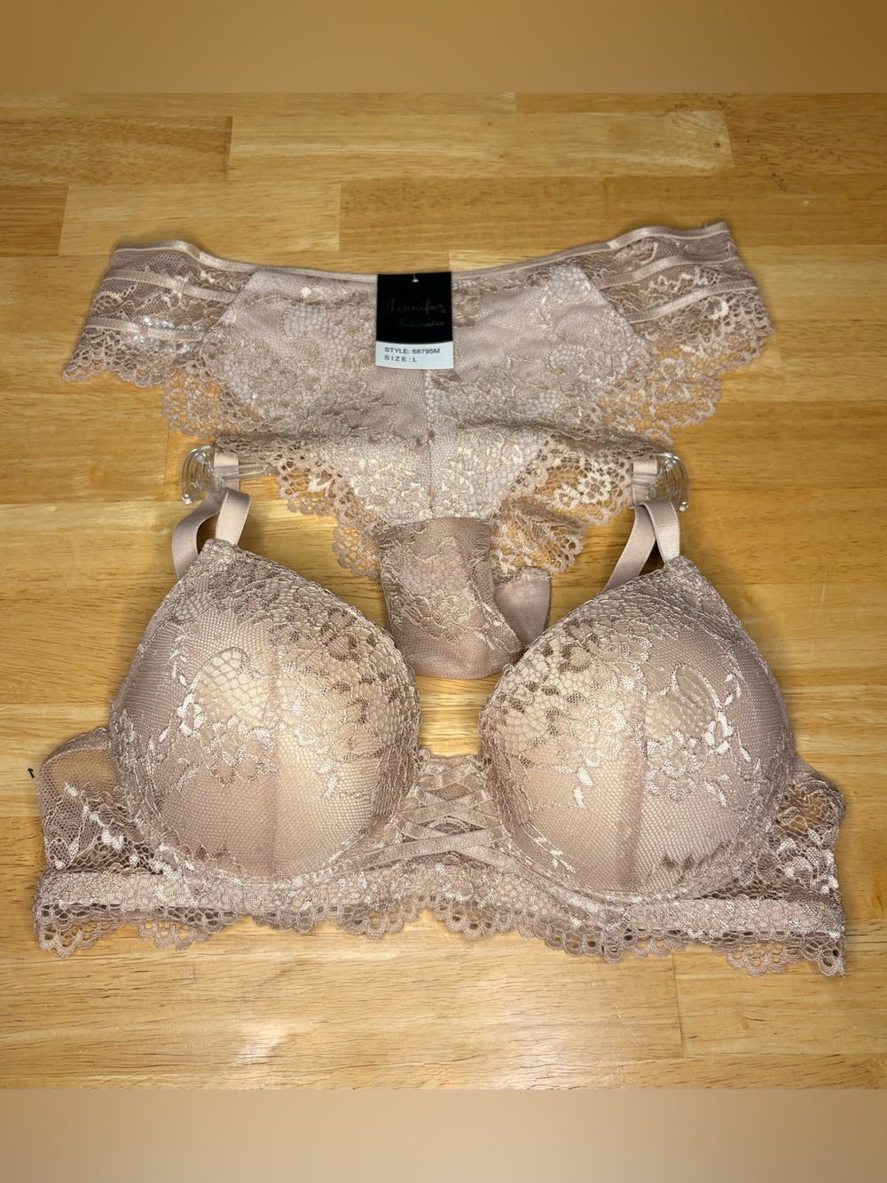 Lace Push-Up Bra and Bikini Set